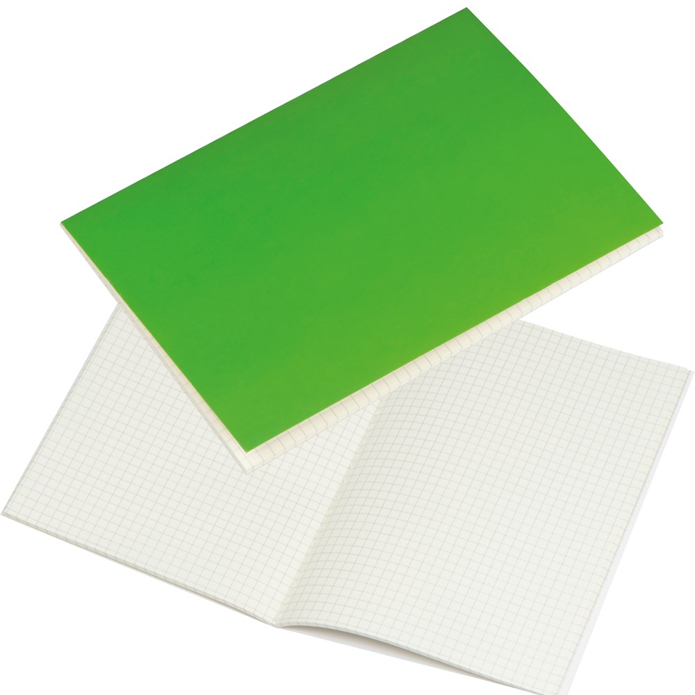 A5 notitieboekje met geruite pagina's - groen