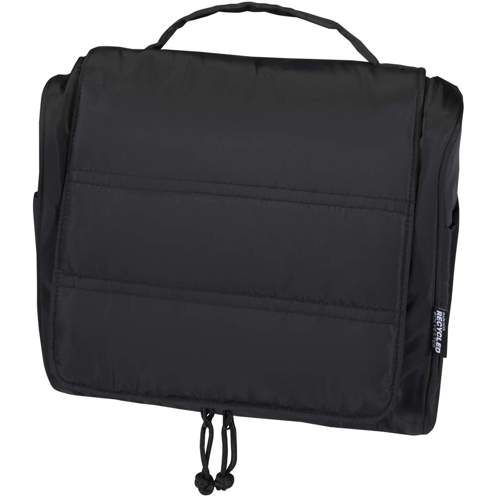 Puffer GRS gerecycleerde ophangbare canvas toilettas 8L