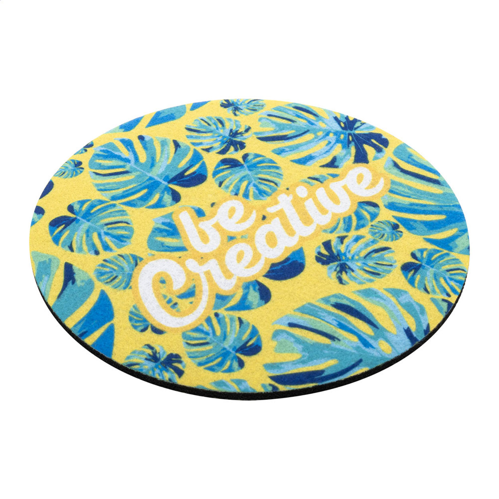 CreaFelt Drink Plus - Custom made RPET-vilten onderzetter, cirkel