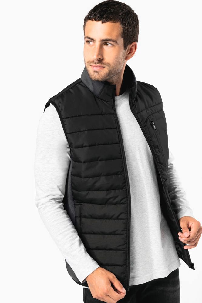 K6170 - Herenbodywarmer in twee stoffen