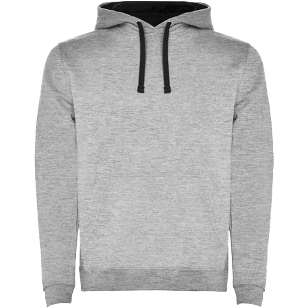 Urban 280 g/m² hoodie voor heren - Gemêleerd grijs, Zwart