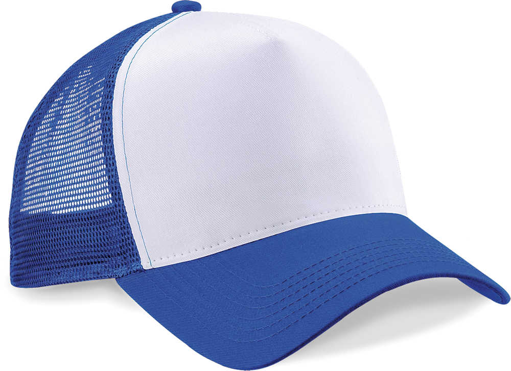 B640 - Snapback truckerpet - Bright Royal / White